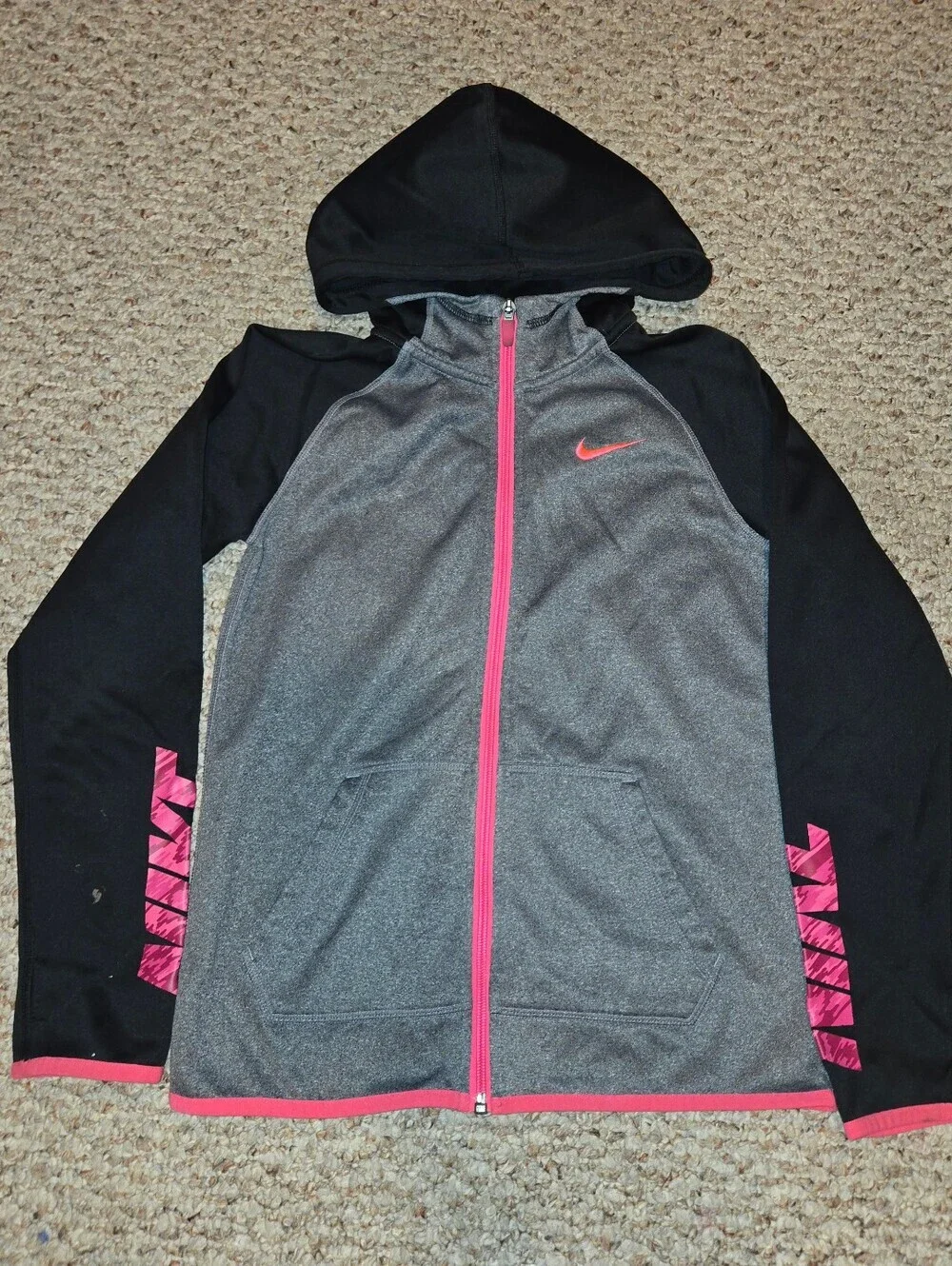 Nike/Champion Youth Girl's Sweatshirt Lot Size Large Pink/Black